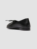 OLIVER 102 - Black Leather Ballerina Shoes