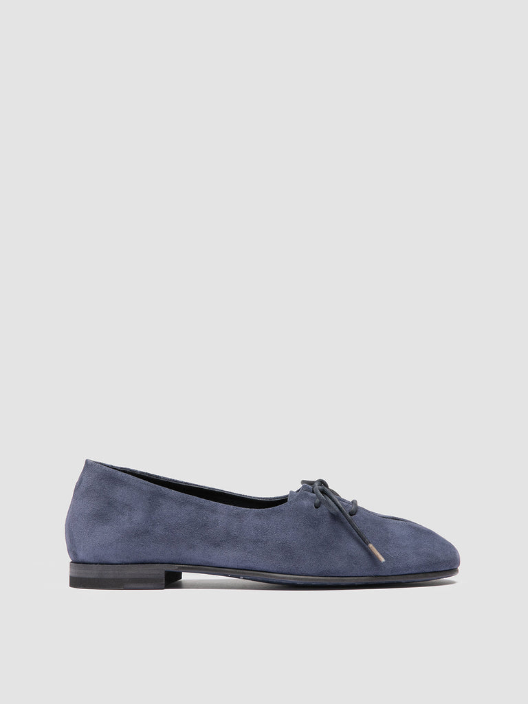 OLIVER 102 - Blue Suede Ballerina Shoes