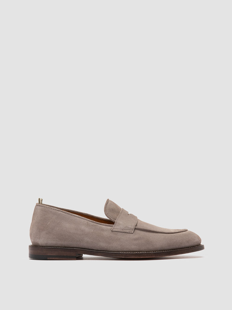 OPERA 001 - Taupe Suede Penny Loafers
