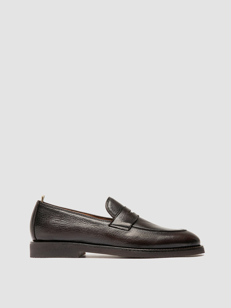 OPERA FLEXI 101 - Dark Brown Leather Penny Loafers