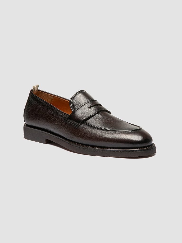 OPERA FLEXI 101 - Dark Brown Leather Penny Loafers