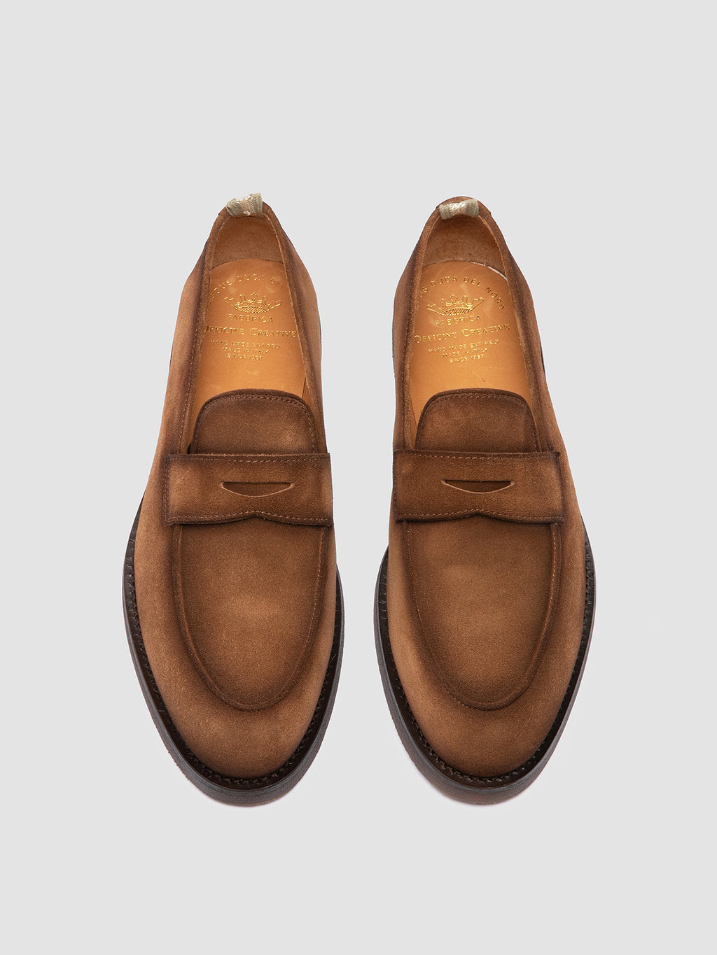OPERA FLEXI 101 - Light Brown Suede Penny Loafers - 1