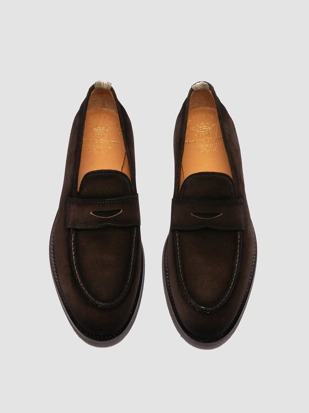 OPERA FLEXI 101 - Dark Brown Suede Penny Loafers - 1