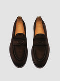 OPERA FLEXI 101 - Dark Brown Suede Penny Loafers - 1