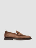 OPERA FLEXI 101 - Brown Suede Penny Loafers - 0