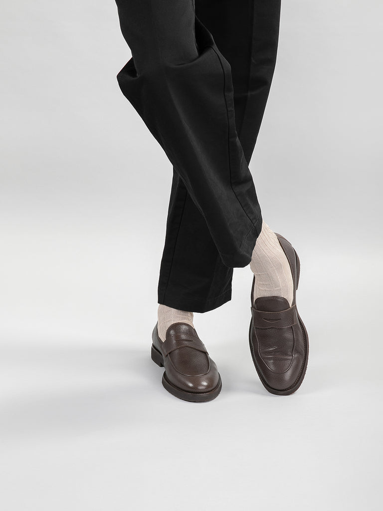OPERA FLEXI 101 - Black Leather Penny Loafers