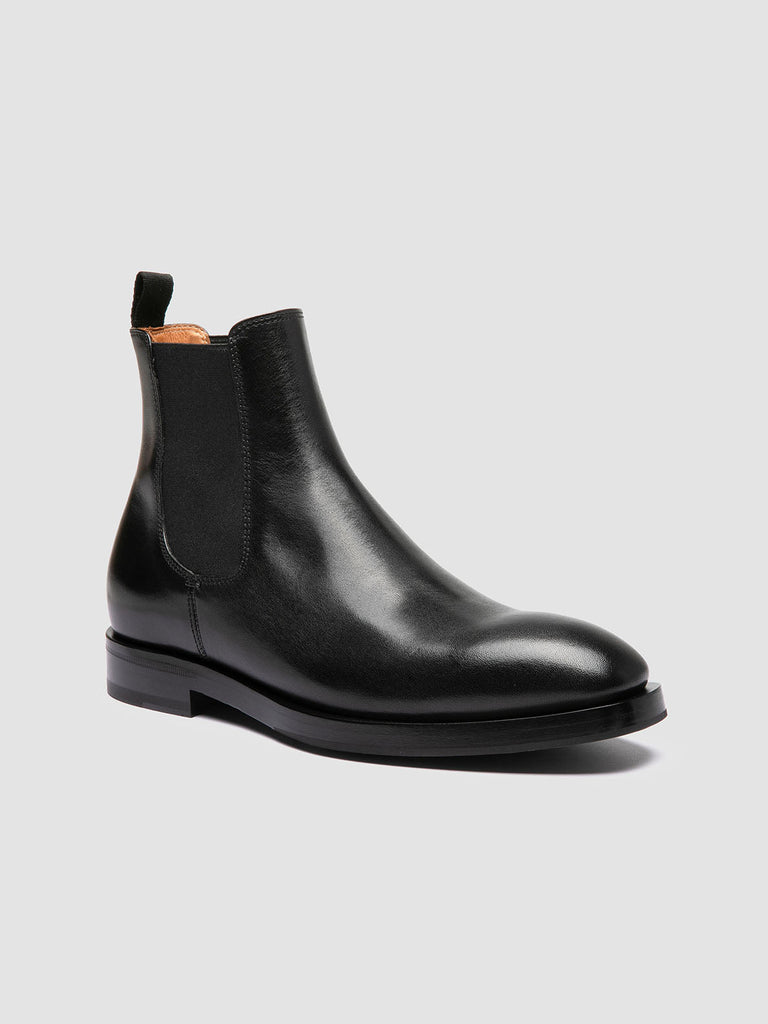 ORTEGA 003 - Black Leather Chelsea Boots