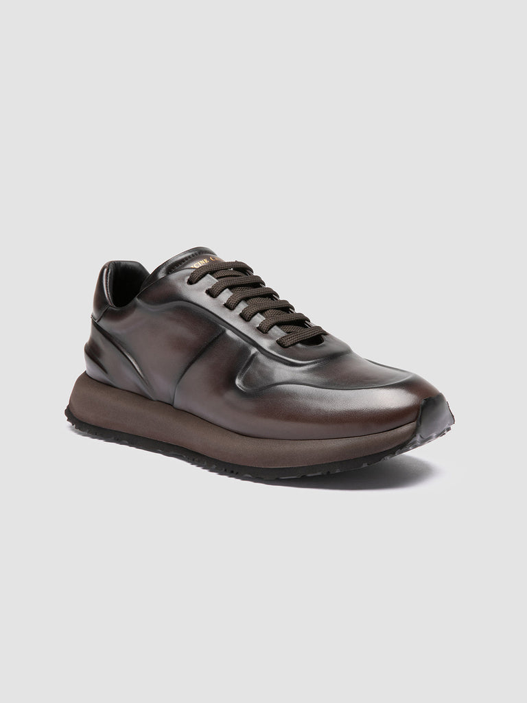PERSPECTIVE 001 - Dark Brown Leather Sneakers