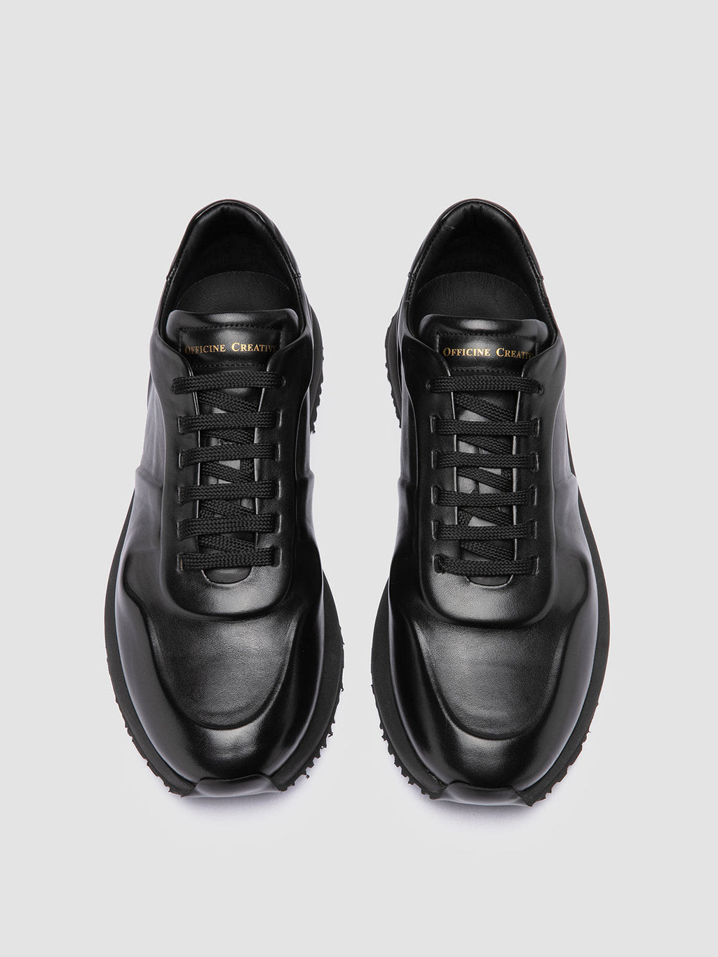 PERSPECTIVE 001 - Black Leather Low Top Sneakers - 1