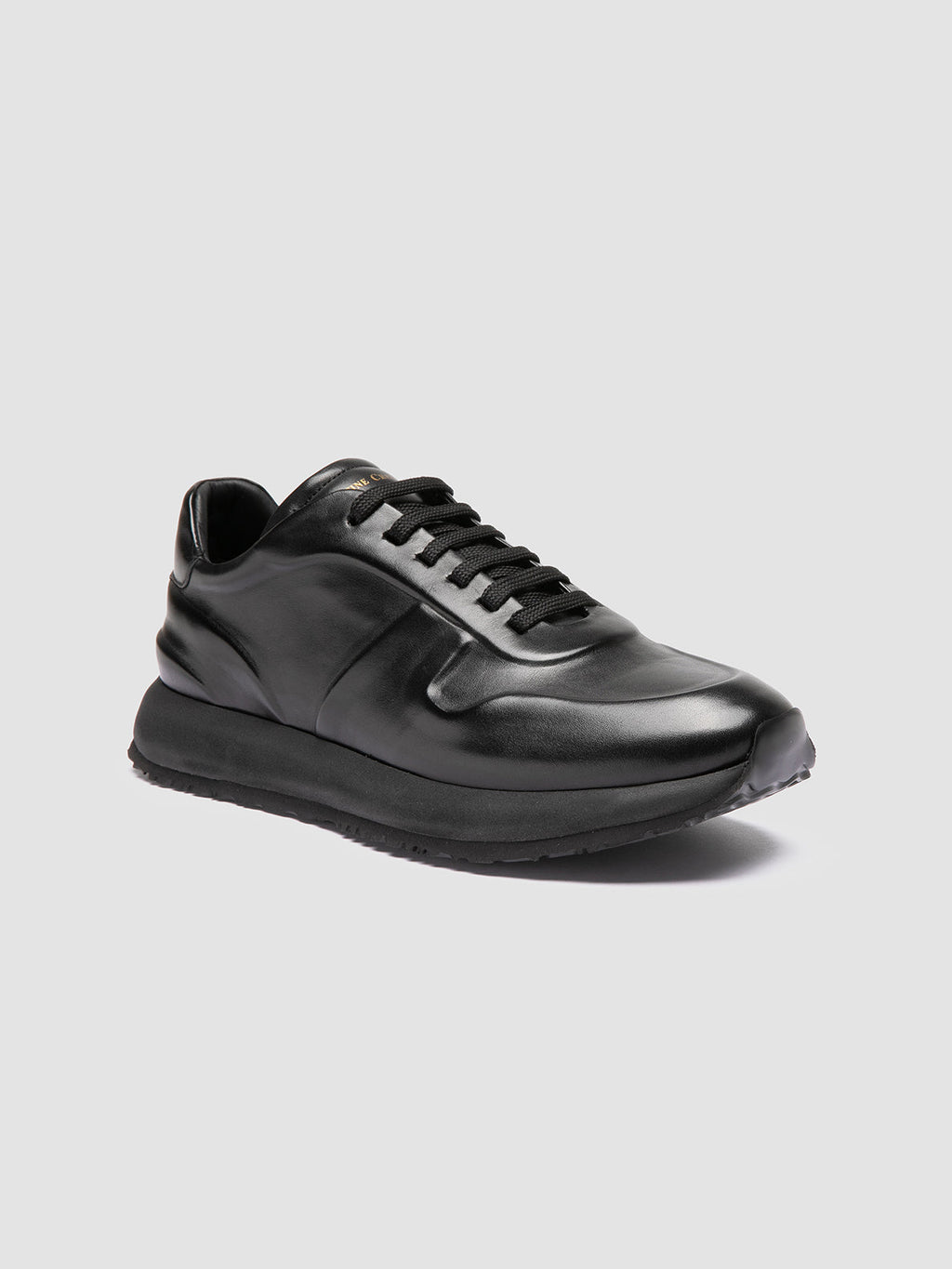 PERSPECTIVE 001 - Black Leather Low Top Sneakers - 2