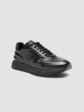 PERSPECTIVE 001 - Black Leather Low Top Sneakers - 2
