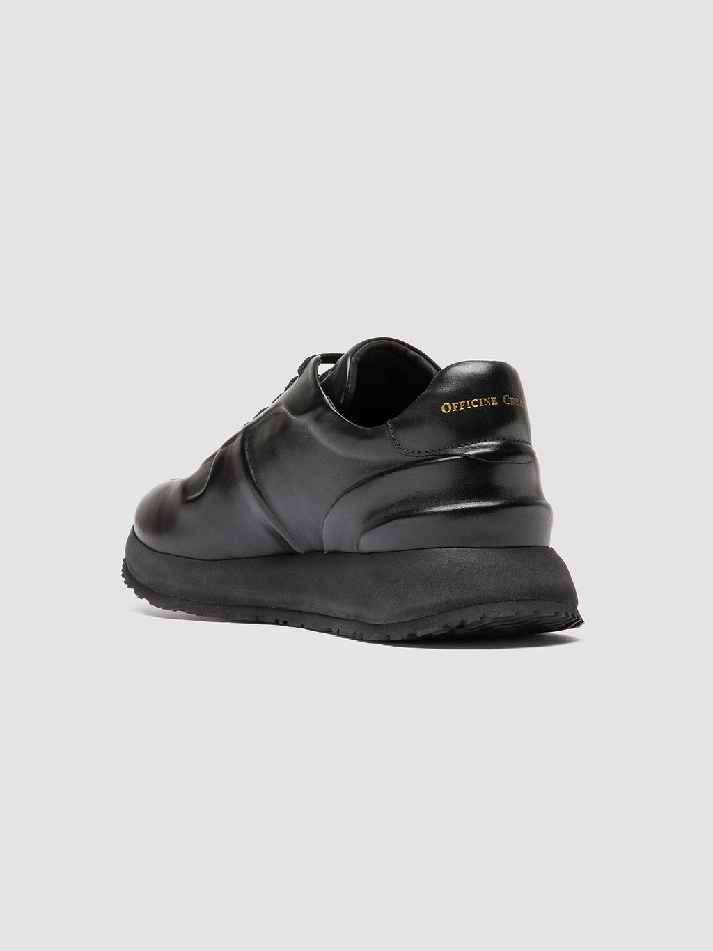 PERSPECTIVE 001 - Black Leather Low Top Sneakers - 3