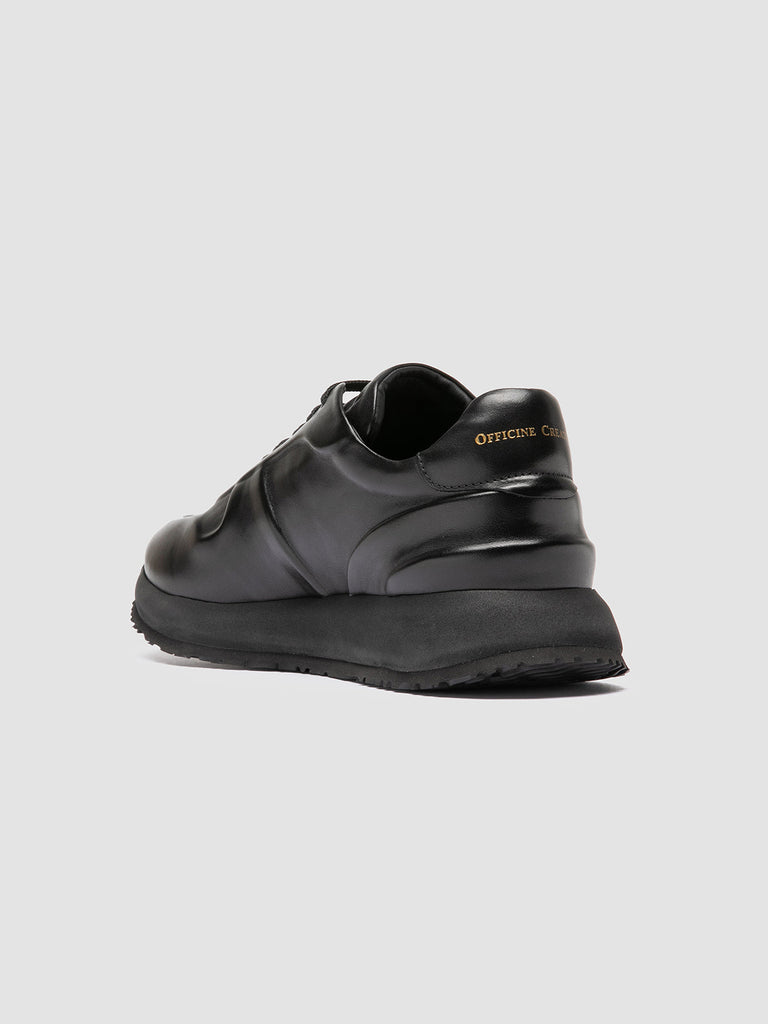 PERSPECTIVE 001 - Black Leather Low Top Sneakers