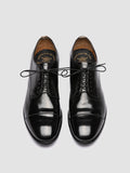 PRINCE 608 Nero - Black Leather Derby Shoes