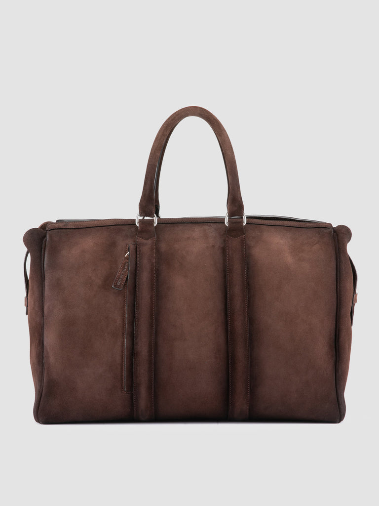 QUENTIN 009 - Dark Brown Suede Bag