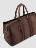 QUENTIN 009 - Dark Brown Suede Bag - 1