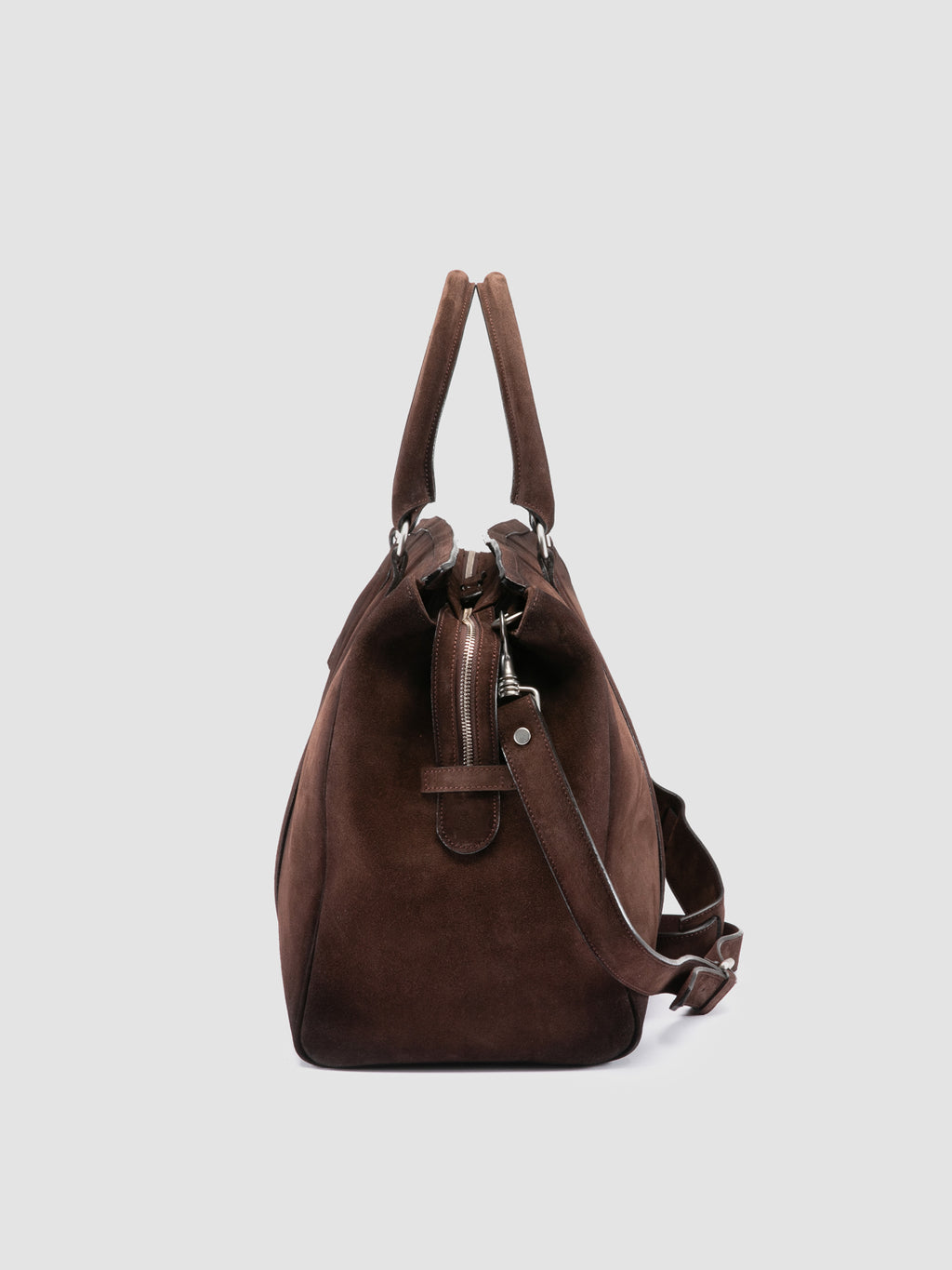 QUENTIN 009 - Dark Brown Suede Bag - 4