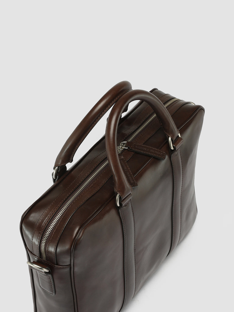 QUENTIN 010 Coffee - Brown Leather Bag Officine Creative - 2