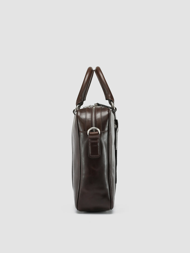 QUENTIN 010 Coffee - Brown Leather Bag Officine Creative - 3