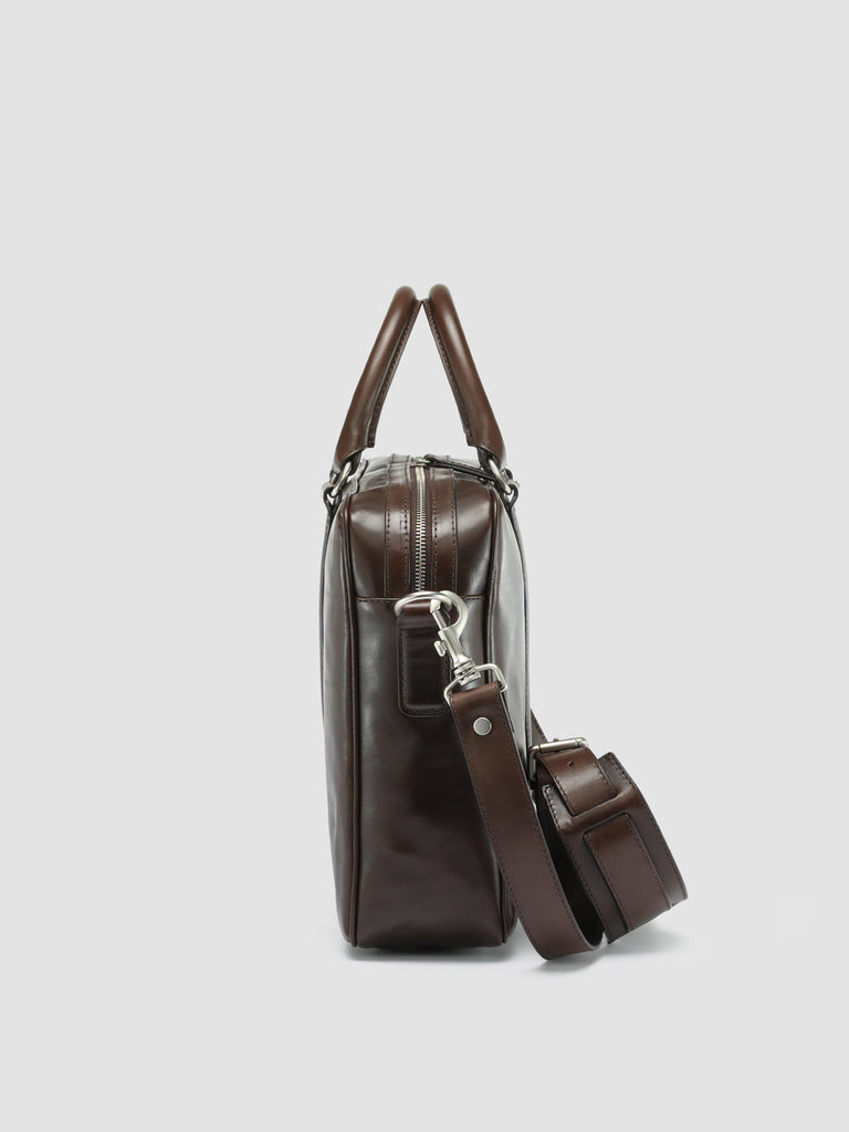 QUENTIN 010 Coffee - Brown Leather Bag Officine Creative - 5