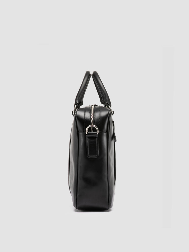 QUENTIN 010 Nero - Black Leather Bag
