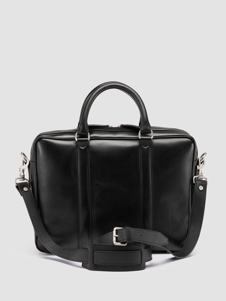 QUENTIN 010 Nero - Black Leather Bag