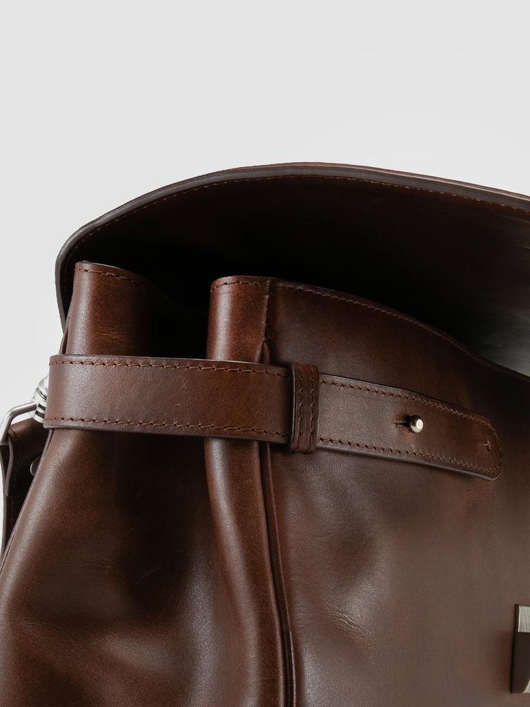 QUENTIN 011 - Dark Brown Leather Briefcase