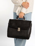 QUENTIN 011 Nero - Black Leather Briefcase Men Officine Creative - 6