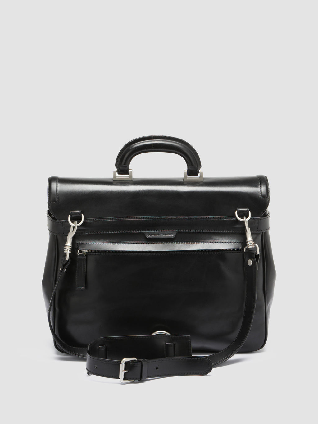 QUENTIN 011 Nero - Black Leather Briefcase Men Officine Creative - 4