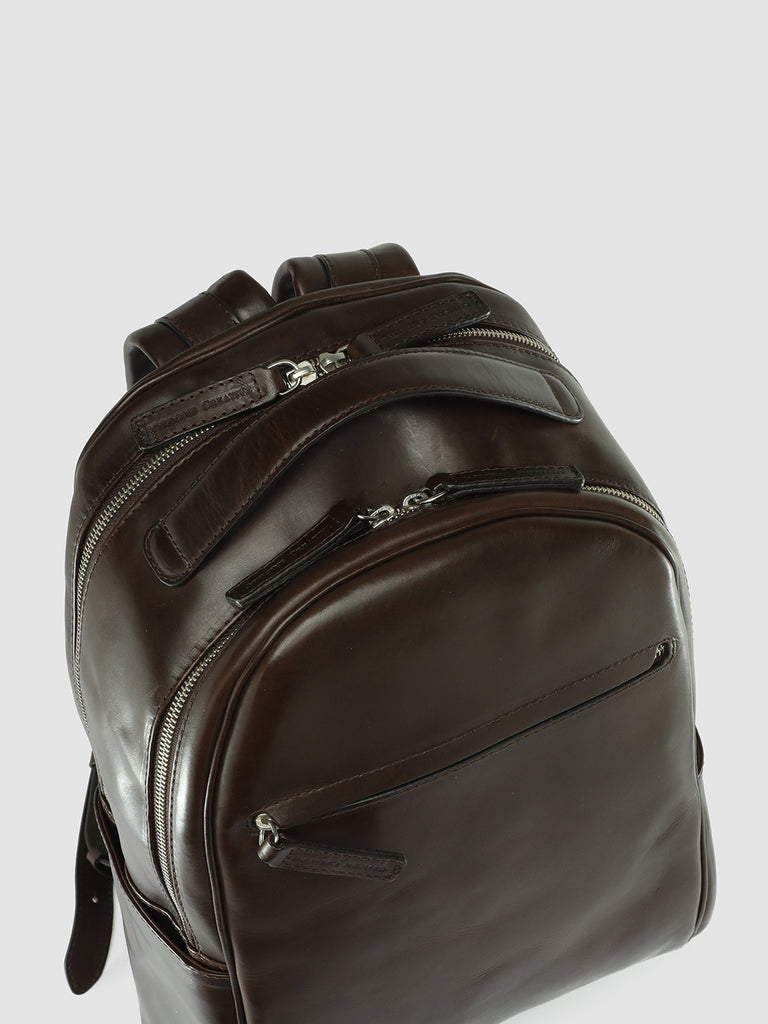 QUENTIN 012 Coffee - BrownLeather Backpack Men Officine Creative - 2