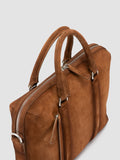 QUENTIN 019 - Light Brown Suede Briefcase - 1