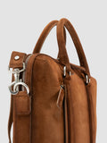 QUENTIN 019 - Light Brown Suede Briefcase - 5