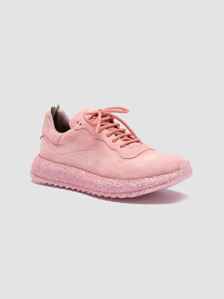 RACE RUBREX 103 - Pink Suede Low Top Sneakers