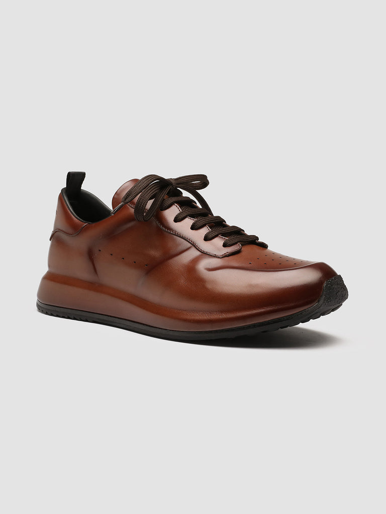 RACE LUX 003 Nappa Marrone - Brown Airbrushed Leather Sneakers Men Officine Creative - 3