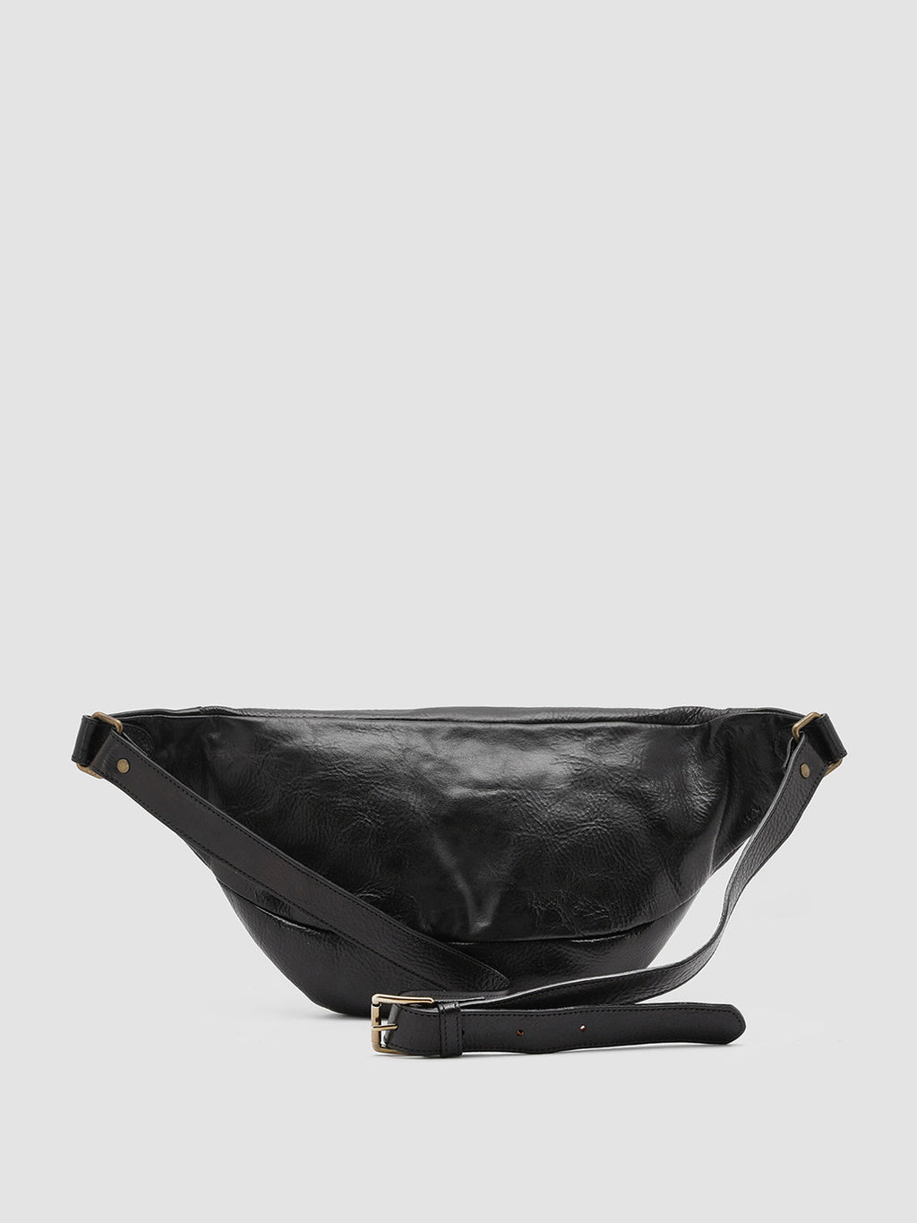 RARE 28 - Black Leather Waist Belt - 1