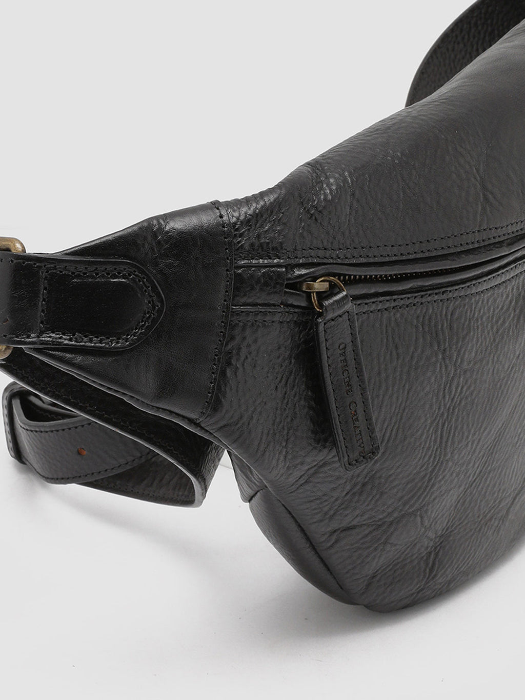 RARE 28 - Black Leather Waist Belt - 6