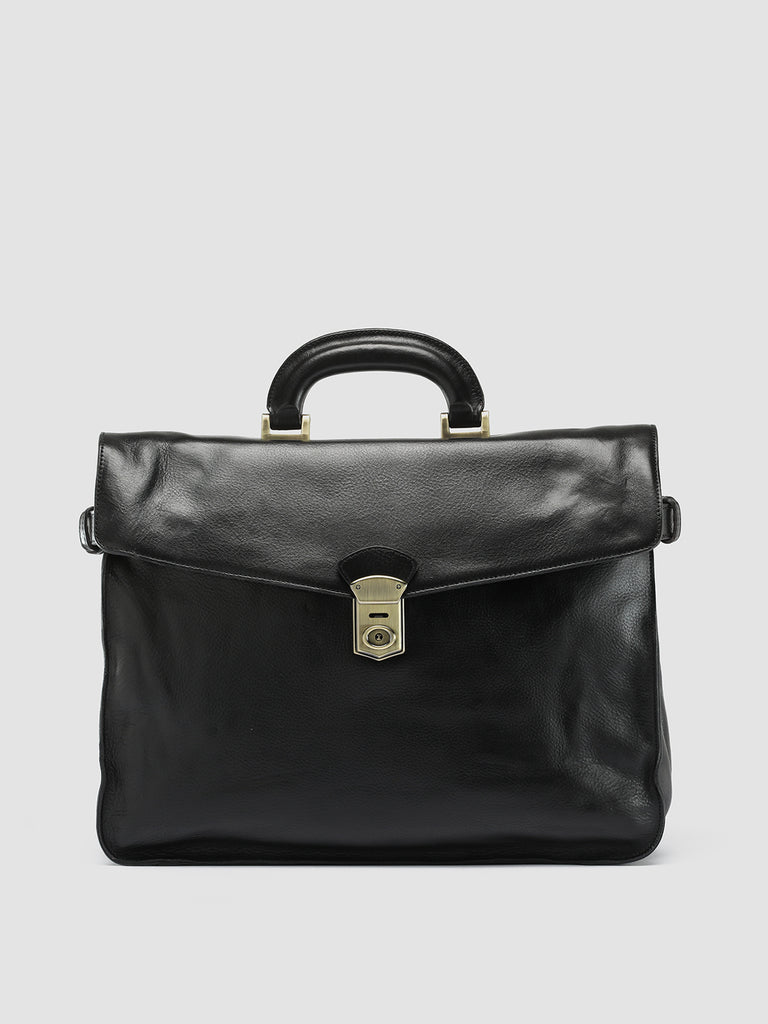 RARE 036 Supernero - Black Leather Briefcase Officine Creative - 1