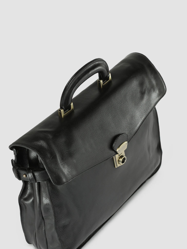 RARE 036 Supernero - Black Leather Briefcase