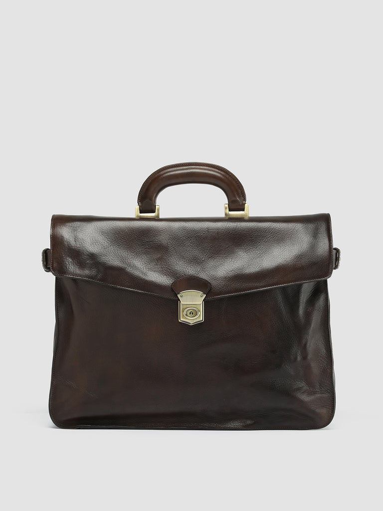 RARE 036 T.Moro 25 - Brown Leather Briefcase