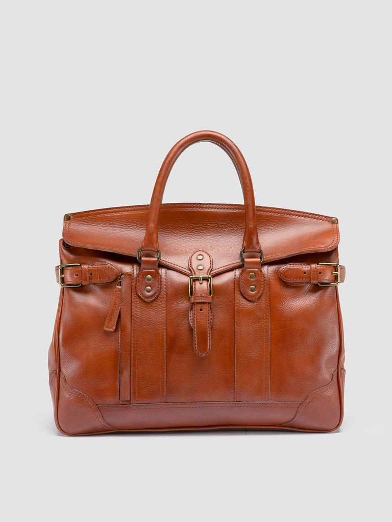 RARE 043 TOSCANO - Brown Leather Weekender Bag