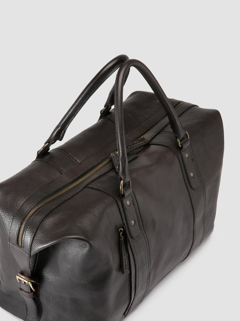 RARE 045 - Black Leather Travel Bag