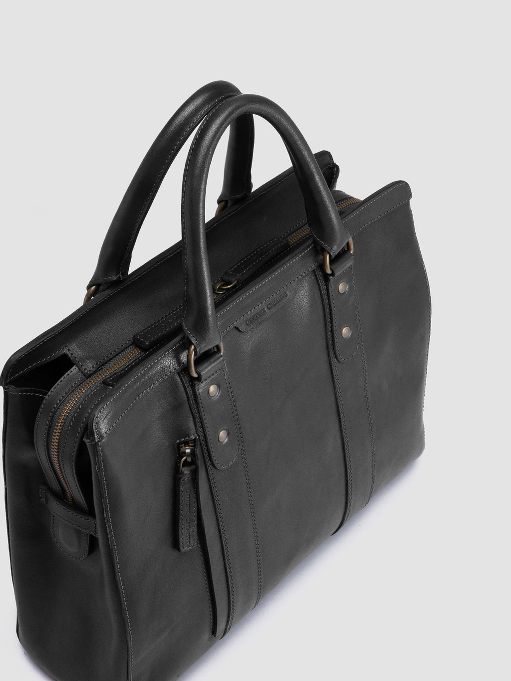 RARE 046 - Black Leather Briefcase - 1