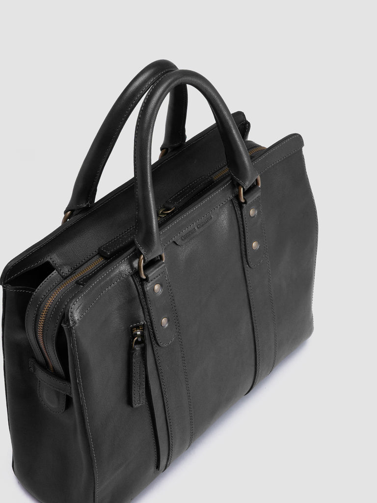 RARE 046 - Black Leather Briefcase-hover