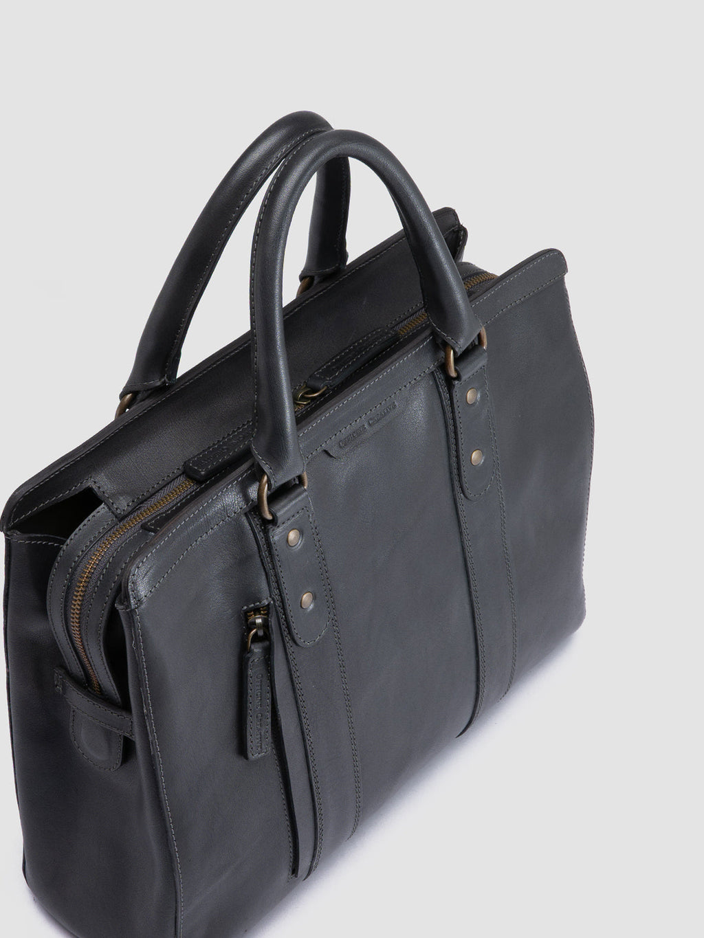 RARE 046 - Grey Leather Briefcase