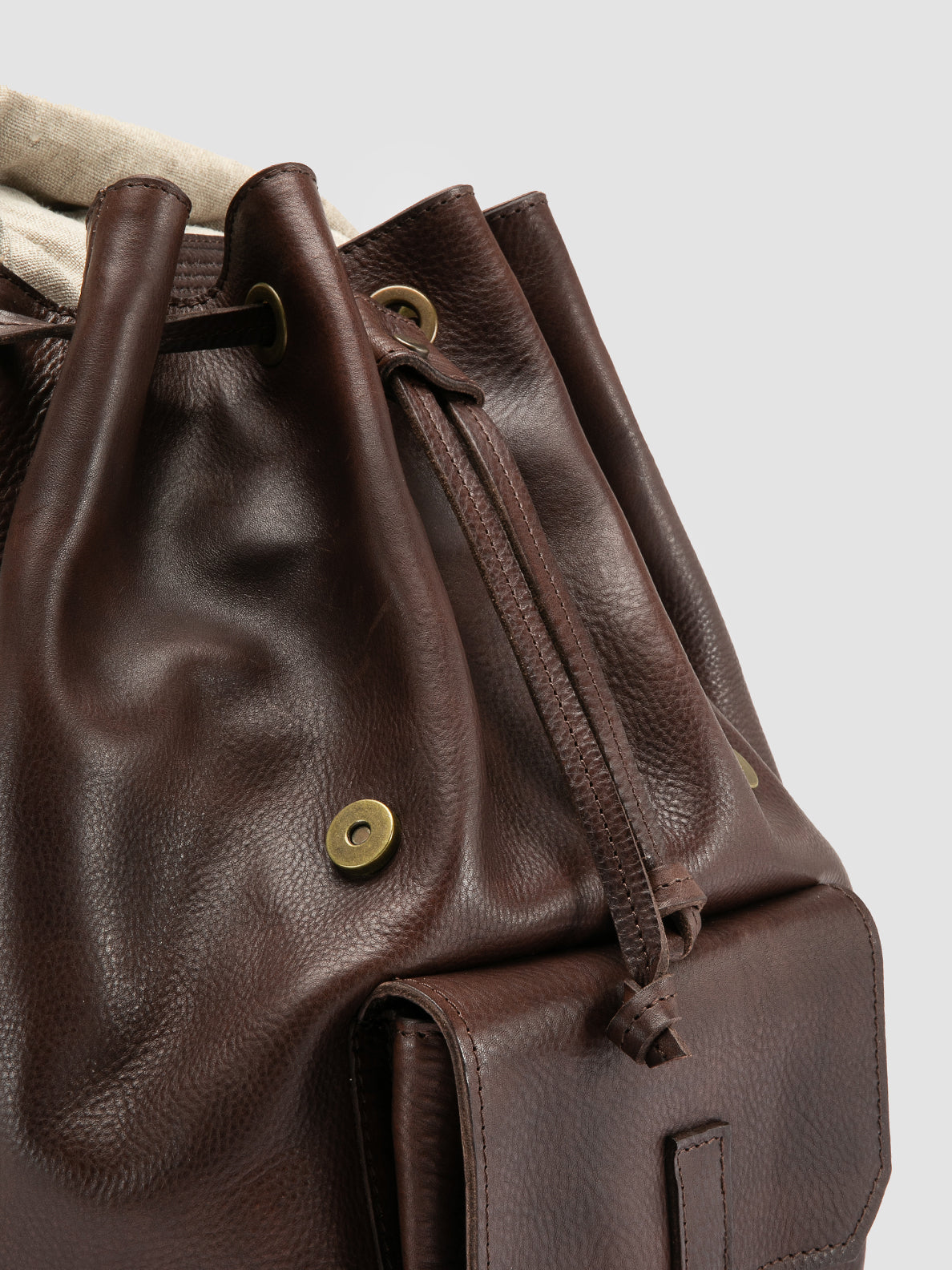 brown soft leather backpack RARE 047