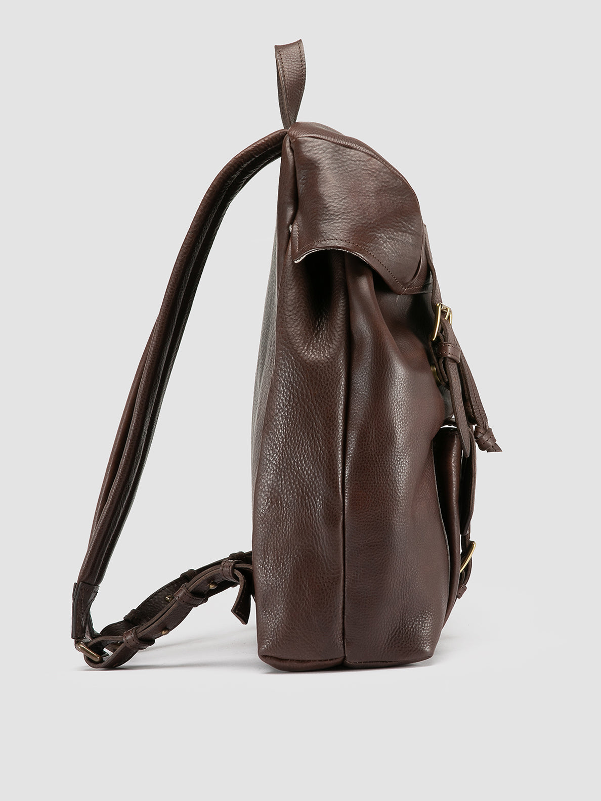 dark brown leather backpack Mens Brown Leather Backpack: RARE 047 – Officine Creative