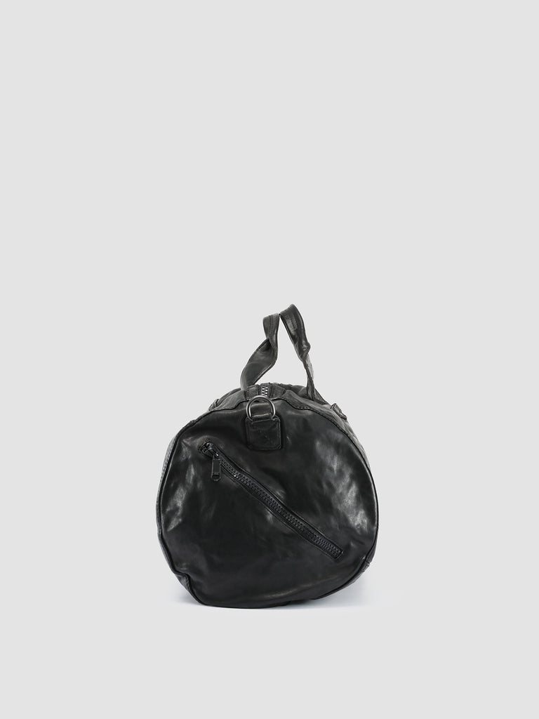 RECRUIT 007 Nero - Black Leather Travel Bag