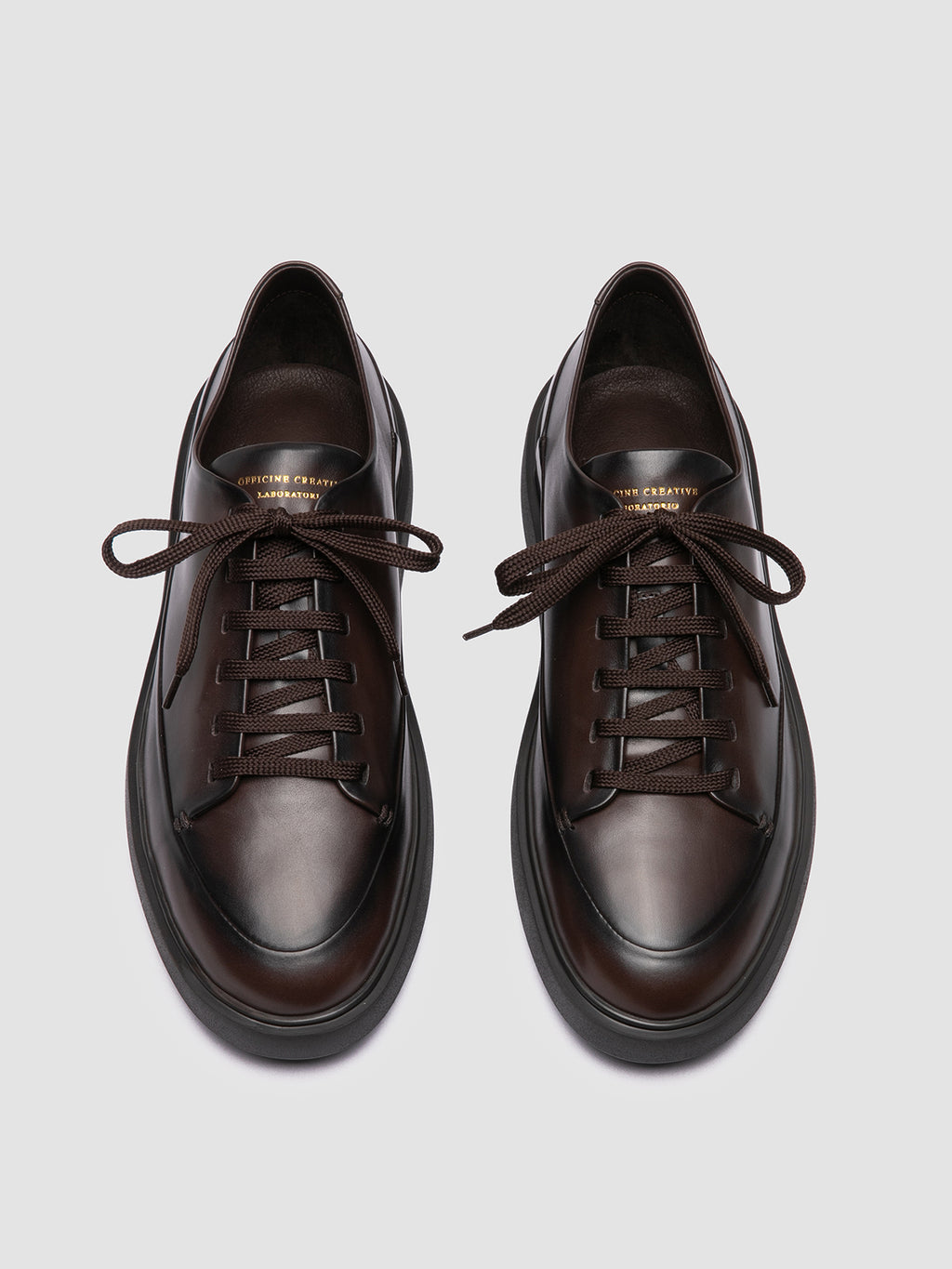 RELEASE 001 - Brown Leather Low Top Sneakers Men Officine Creative -2