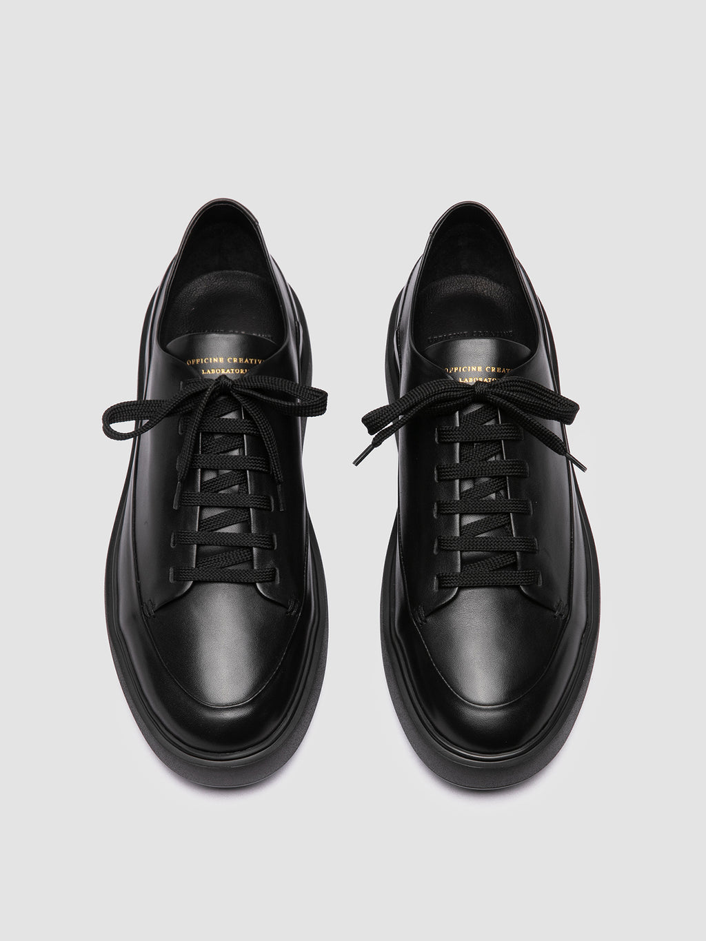 RELEASE 001 - Black Leather Low Top Sneakers Men Officine Creative -2