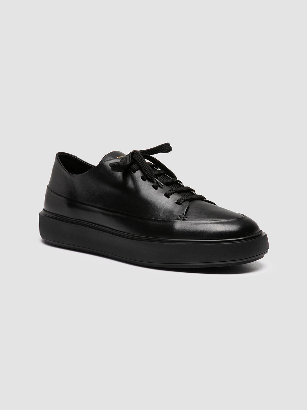 RELEASE 001 - Black Leather Low Top Sneakers Men Officine Creative -3